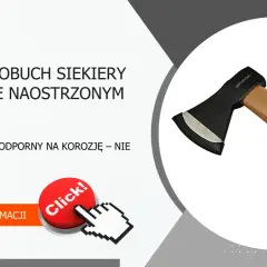 Solidna część siekiery z ostrym, odpornym na korozję ostrzem. Idealna do prac w drewnie.