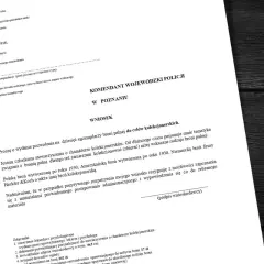 Wniosek o pozwolenie na broń kolekcjonerską do Komendanta Wojewódzkiego Policji w Poznaniu. Dokumenty zawierają dane wnioskodawcy i cel kolekcjonerski.