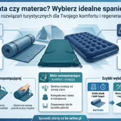 Karimata, mata czy materac? Idealne rozwiązanie na czym spać w namiocie, od karimaty po materac.