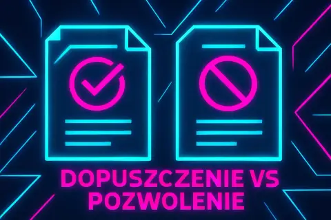Dopuszczenie do posiadania broni: dokument z zielonym znacznikiem vs. dokument z czerwonym zakazem.