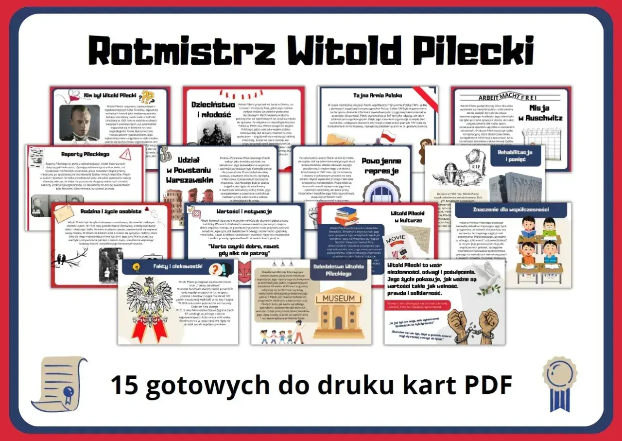 Rotmistrz Witold Pilecki, bohater, który w wojsku walczył o wolność. Jego życie to historia odwagi i poświęcenia.